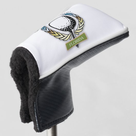 Golf Design Monogram Golfer Sjabloon Golfheadcover (3/4 voorkant)