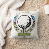 Golf Design Monogram Golfer Sjabloon Kussen (Deken)