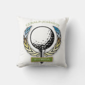 Golf Design Monogram Golfer Sjabloon Kussen (Voorkant)