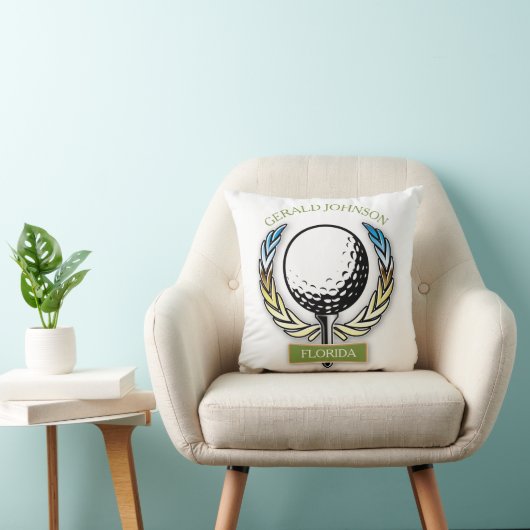 Golf Design Monogram Golfer Sjabloon Pillow Kussen (Stoel)