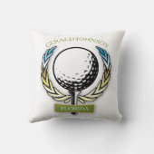 Golf Design Monogram Golfer Sjabloon Pillow Kussen (Achterkant)