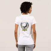 Golf Design Monogram Golfer Sjabloon T-Shirt (Achterkant volledig)