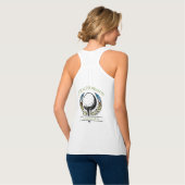 Golf Design Monogram Golfer Sjabloon Tanktop (Volledige Achterkant)