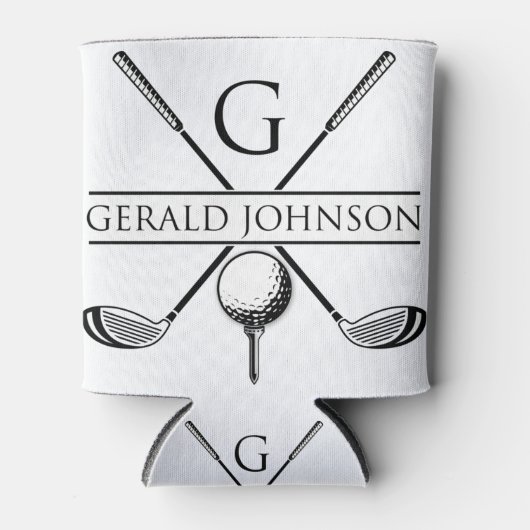 Golf Design Monogram Sjabloon Blikjeskoeler (Voorkant)