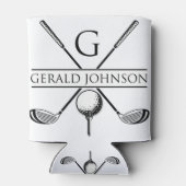 Golf Design Monogram Sjabloon Blikjeskoeler (Achterkant)