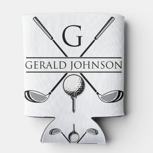 Golf Design Monogram Sjabloon Blikjeskoeler (Achterkant)