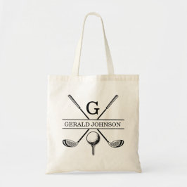 Golf Design Monogram Sjabloon Canvas tas