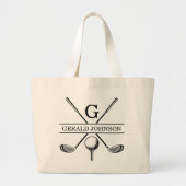 Golf Design Monogram Sjabloon Canvas tas (Voorkant)