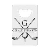 Golf Design Monogram Sjabloon Creditkaart Flessenopener (Voorkant)