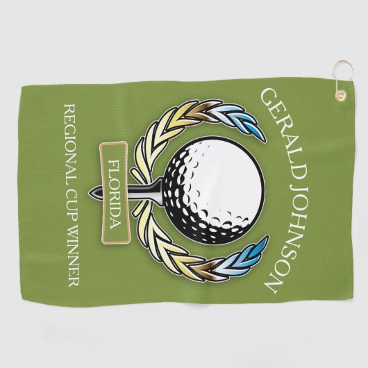 Golf Design Monogram Sjabloon Golf Towel Golfhanddoek (Horizontaal)
