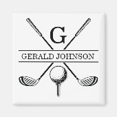 Golf Design Monogram Sjabloon Magnet (Voorkant)