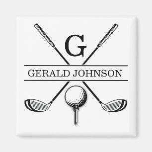 Golf Design Monogram Sjabloon Magnet