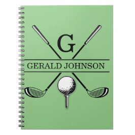 Golf Design Monogram Sjabloon Notitieboek