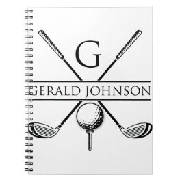 Golf Design Monogram Sjabloon Notitieboek