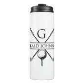 Golf Design Monogram Sjabloon Thermosbeker (Voorkant)