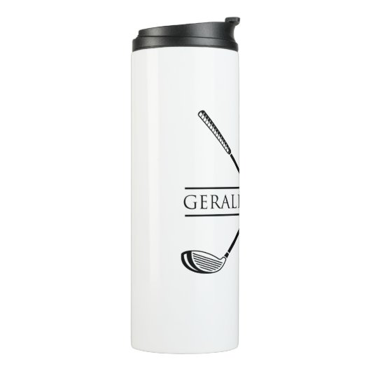 Golf Design Monogram Sjabloon Thermosbeker (Gedraaid links)