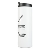 Golf Design Monogram Sjabloon Thermosbeker (Geroteerd rechts)