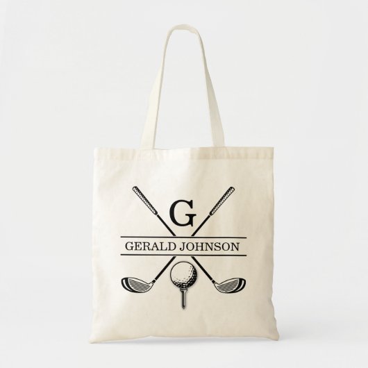 Golf Design Monogram Sjabloon Tote Bag (Voorkant)