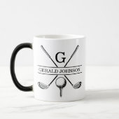 Golf Design Monogram Sjabloon tweetone koffie Mok (Links)