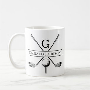 Golf Design Monogram Sjabloon tweetone koffie Mok