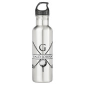 Golf Design Monogram Sjabloon Waterfles (Voorkant)