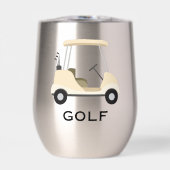 Golf Design Thermische Wijn Tumbler (Voorkant)