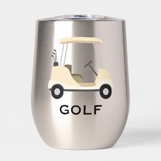 Golf Design Thermische Wijn Tumbler (Voorkant)