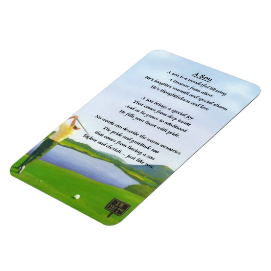 Golf Design - Zoon gedicht Magnet Magneet (Linkerzijde)