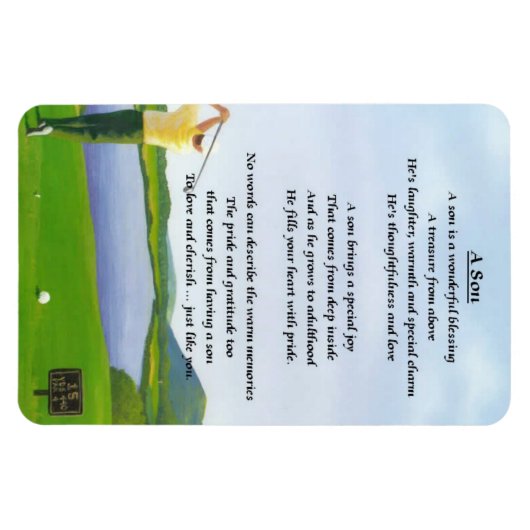 Golf Design - Zoon gedicht Magnet Magneet (Horizontaal)
