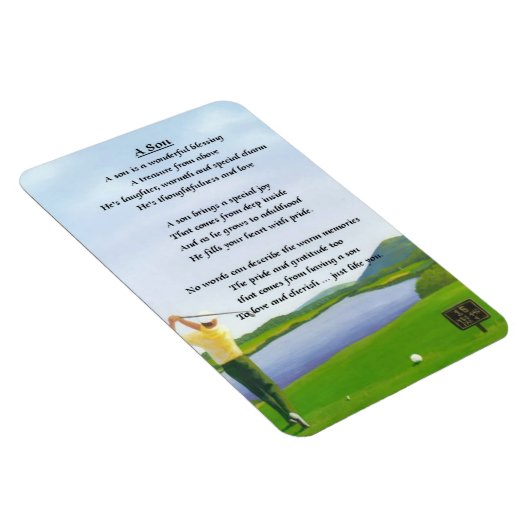 Golf Design - Zoon gedicht Magnet Magneet (Rechterzijde)