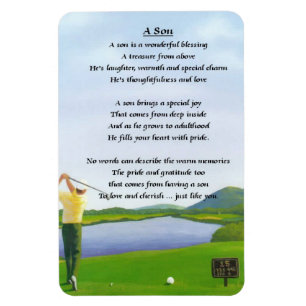 Golf Design - Zoon gedicht Magnet Magneet