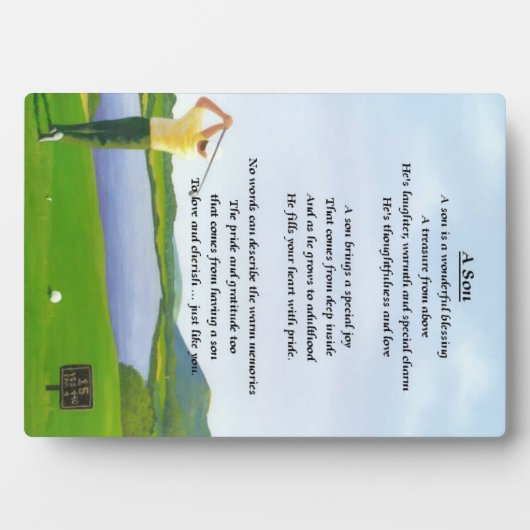 Golf Design - Zoon gedicht Plaque Fotoplaat (voorkant)