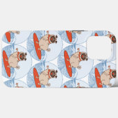 Golf die een gelukkige doornhaai op een surfbordsj Case-Mate iPhone case (Achterkant (horizontaal))