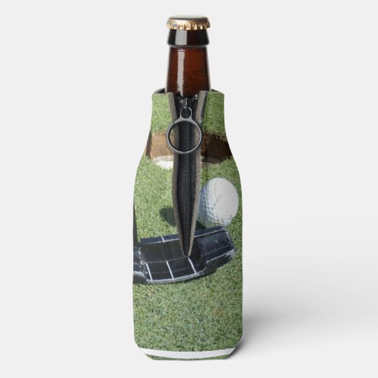 Golf die het groene licht geeft, flesjeskoeler (Fles Achterkant)