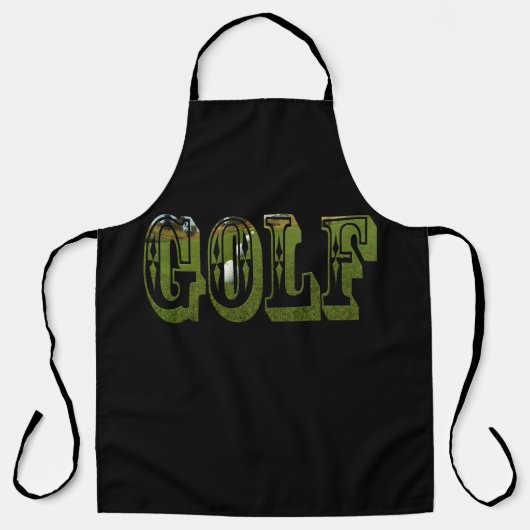 Golf Dimensional Afbeelding Name, Full Print Apron Schort (Voorkant)