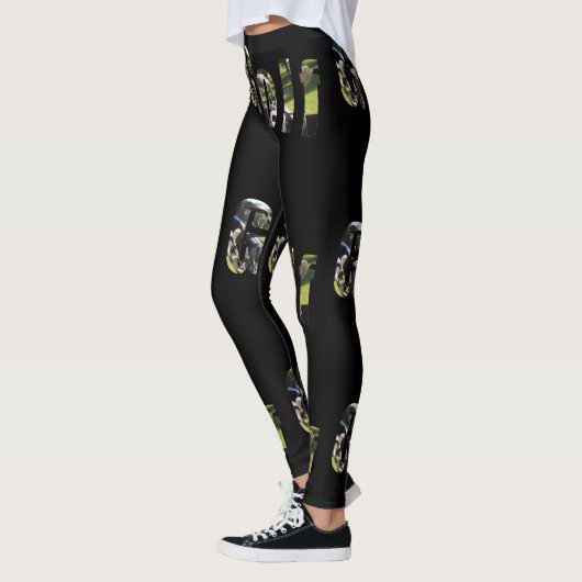 Golf Dimensional Logo, Dames Black Leggings. Leggings (Links)