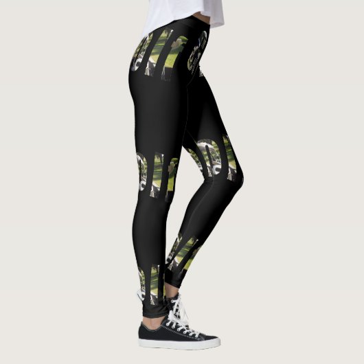 Golf Dimensional Logo, Dames Black Leggings. Leggings (Rechts)