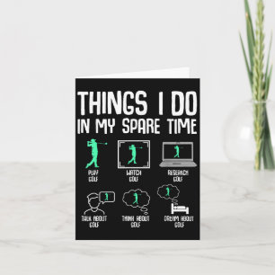 Golf Dingen Die Ik Doe In Mijn Vrije Tijd Golfer K Kaart