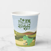 Golf Dinosaurus 70e verjaardag voor golfer Papieren Bekers (Voorkant)
