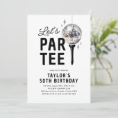 Golf Disco Adult Birthday Party Kaart (Staand voorkant)