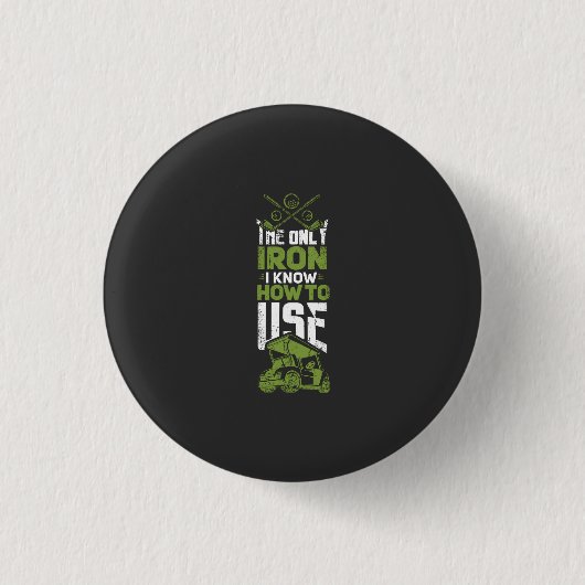 Golf - dit is het enige strijkijzer ronde button 3,2 cm (Voorkant)