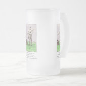 Golf Ditty Trophy Glazen tankschip Matglas Bierpul (Voorkant rechts)