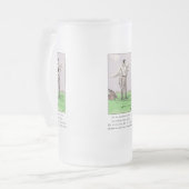 Golf Ditty Trophy Glazen tankschip Matglas Bierpul (Voorkant links)