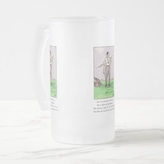  Golf Ditty Trophy Glazen tankschip Matglas Bierpul (Voorkant links)