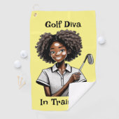 Golf Diva in training - Dames golfhanddoek (Insitu)