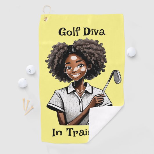 Golf Diva in training - Dames golfhanddoek (Insitu)