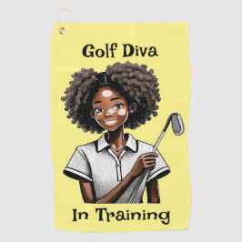 Golf Diva in training - Dames golfhanddoek