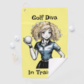 Golf Diva in training - Dames golfhanddoek (Insitu)