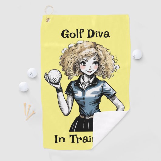 Golf Diva in training - Dames golfhanddoek (Insitu)