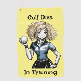Golf Diva in training - Dames golfhanddoek